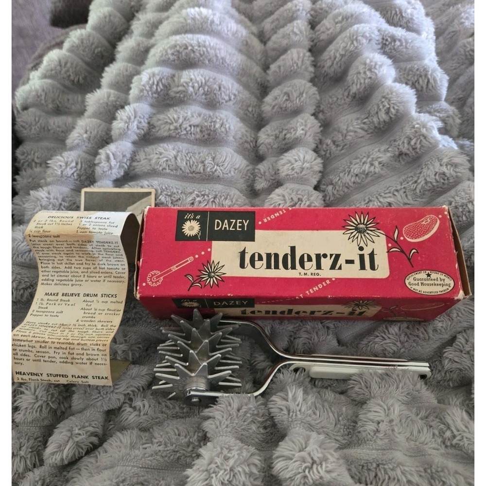 Vintage Tenderz-it Meat Tenderizer By Dazey Corp USA White Appears NOS w/Box
